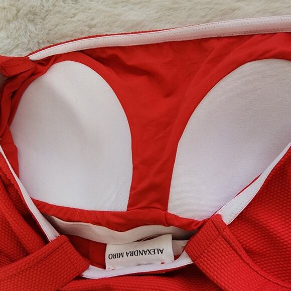 NEW Alexandra Miro Audrey Ribbed Ribbon Strap One Piece Swim Suit - Picture 12 of 16